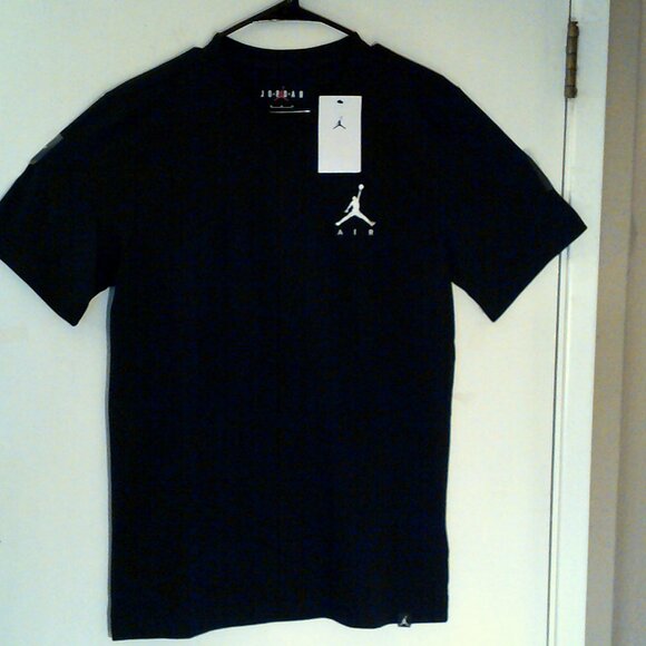 NEW AIR JORDAN "Jumpman AIR Tee" MEN'S BLACK WHITE T-SHIRT MEDIUM AH5296-010 - Picture 1 of 7